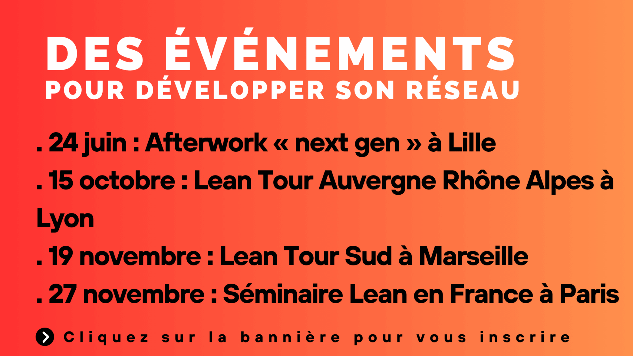 evenements juin - novembre 2026